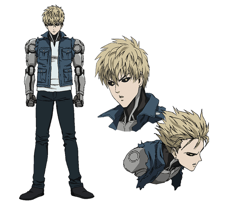 one punch man character　Demon Cyborg Genos